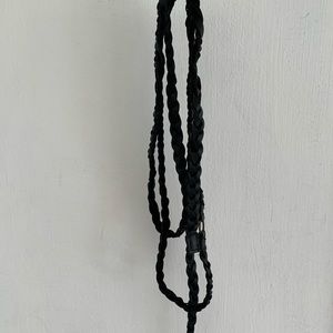 Black braided belt